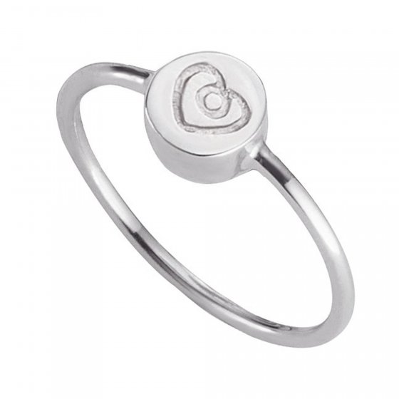 Ring 925/- Sterling Silber rhodiniert Herz 