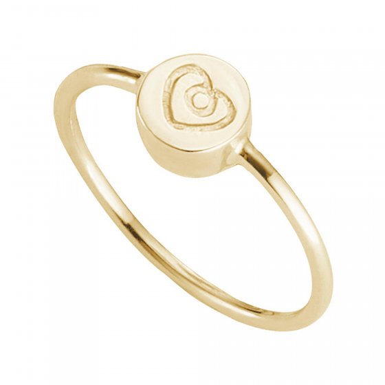 Ring 925/- Sterling Silber vergoldet Herz 