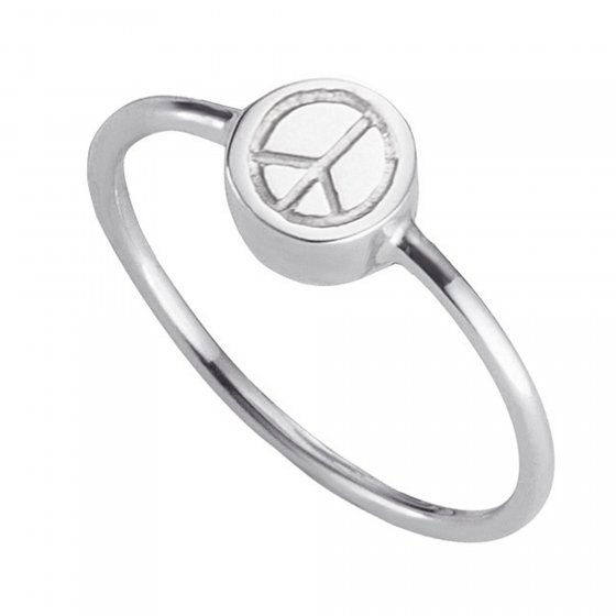 Ring 925/- Sterling Silber rhodiniert Peace 
