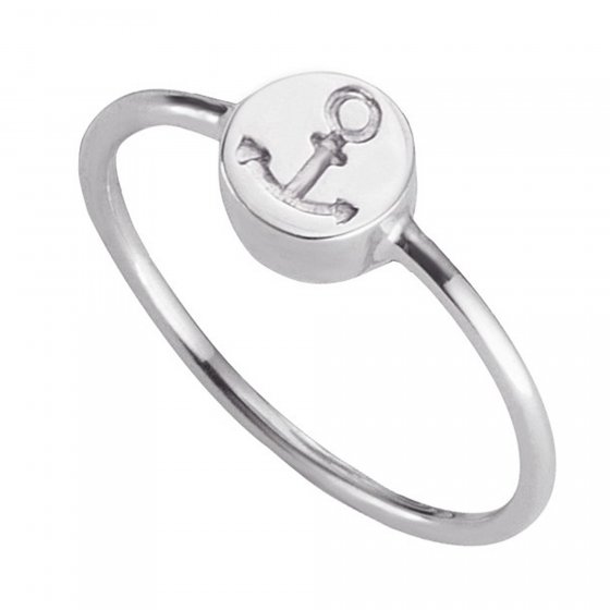 Ring 925/- Sterling Silber rhodiniert Anker 