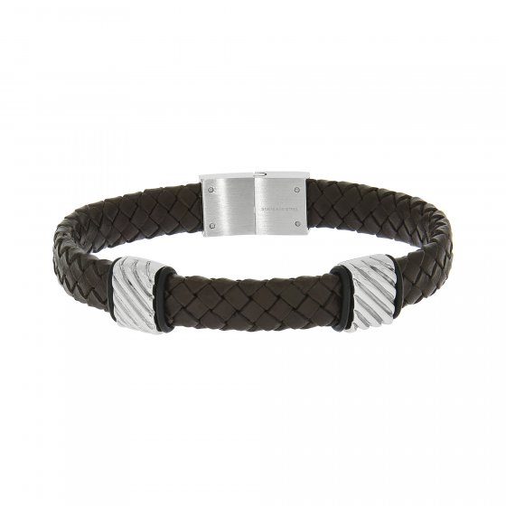 Armband Lederband braun mit Edelstahlverschluss 
