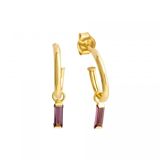 Ohrhänger 333 Gold Zirkonia lila 