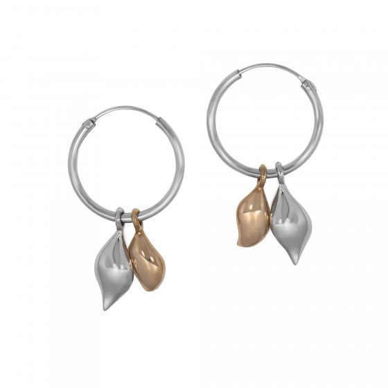 Creolen 925/- Sterling Silber rhodiniert rosevergoldet 