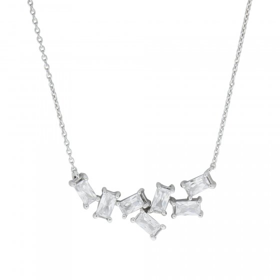 Collier 925 Silber rhodiniert Zirkonia 