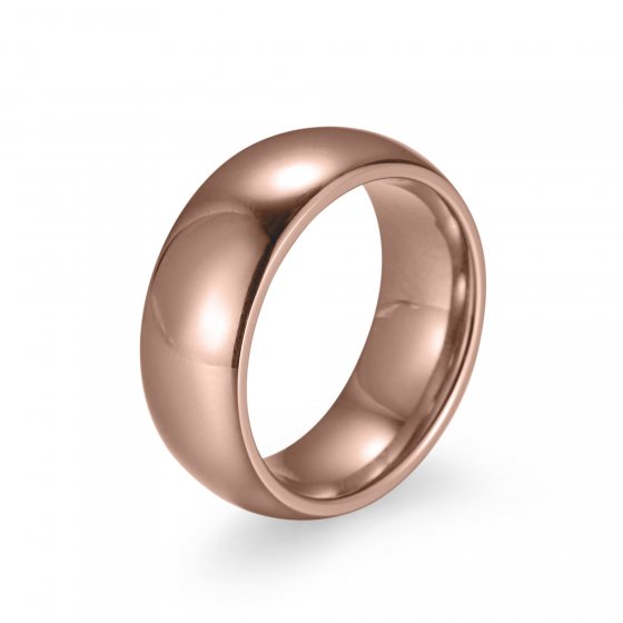 Ring Edelstahl rosé-vergoldet 8mm breit 