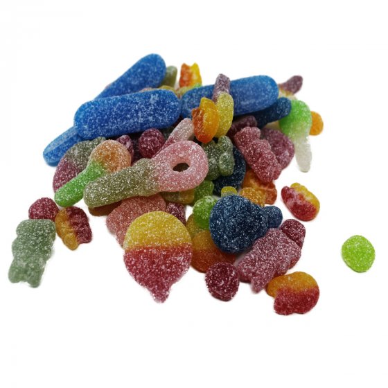Fruchtgummi Mischung süß und sauer gezuckerter bunter Mix 175g 