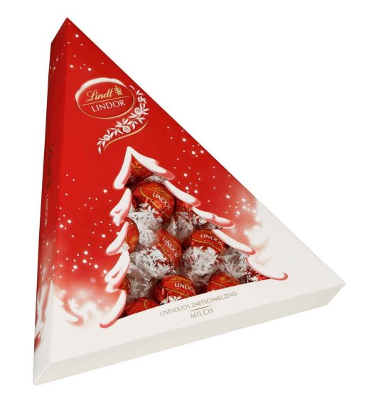 Lindt Tanne Vollmilch Schoko Kugeln mit zartschmelzender Füllung 187g 