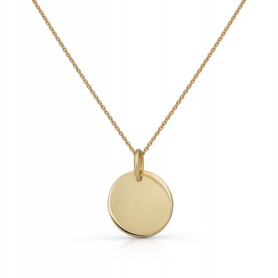 Halskette Gold 375 mit rundem Anhänger 40/42cm lang 