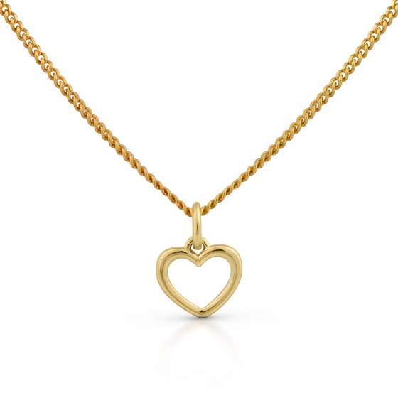 Anhänger mit Kette 375 Gold Gelb Herz 