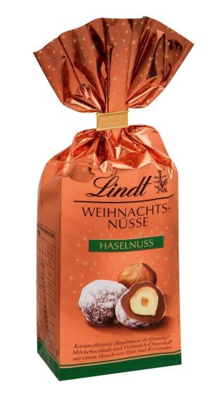 Lindt Weihnachts Nüsse mit karamellisierte Haselnüsse 100g 3er Pack 