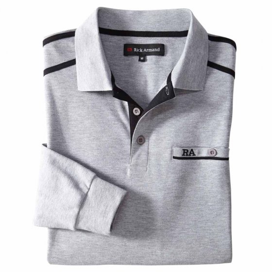 Interlock Shirt mit Kontrasten 3XL (64/66) | Grau