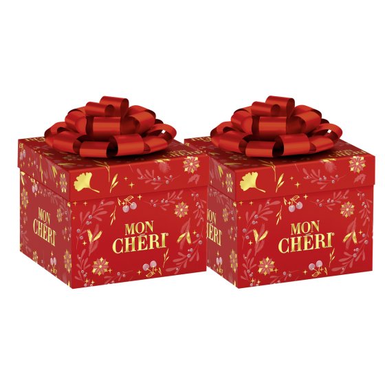 Mon Cherie Geschenkbox mit Likör Kirsch Pralinen 283g 2er Pack 