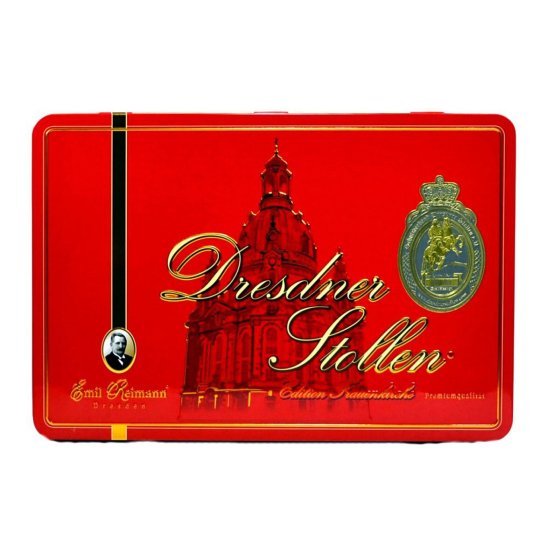 Dresdner Stollen Edition Frauenkirche in edler Metalldose 1000g 