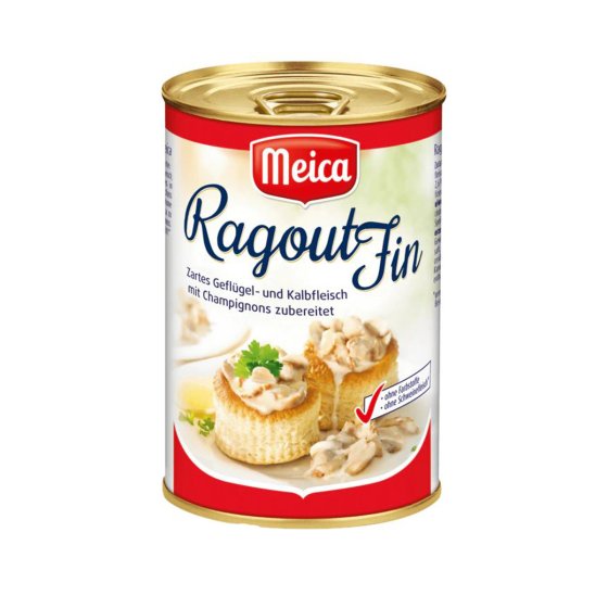 Meica Ragout Fin zartes Geflügel und Kalbfleisch mit Champignon 400g 