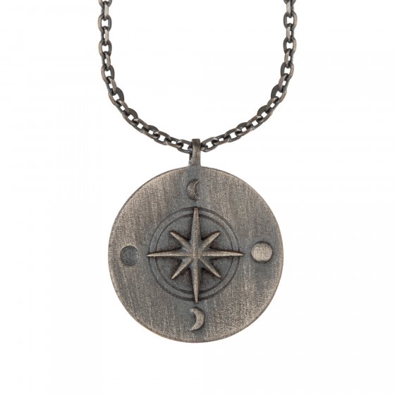 Halskette Element Wasser 925/- Sterling Silber oxidiert 