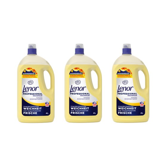 Lenor Professional Weichspüler Konzentrat Sommerbrise 4000ml 3er Pack 