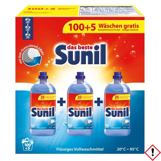 Sunil aktiv flüssig aktive Flecklösekraft Sunilfrische 100 plus 5WL 