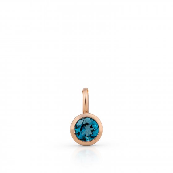 Anhänger 585 Gold rosé mit Blautopas (beh.) 