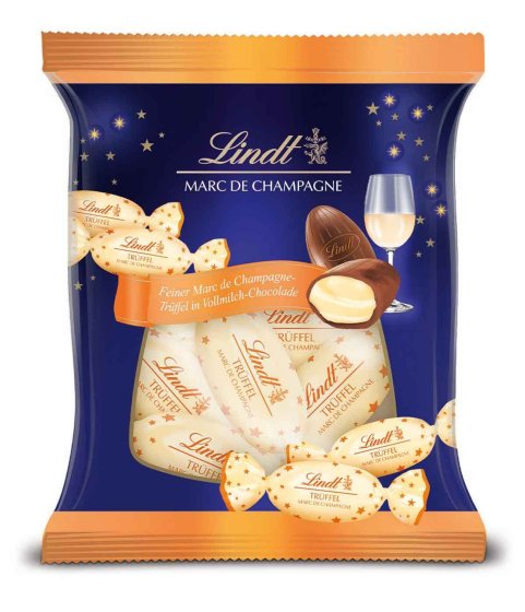 Lindt Marc de Champagne Zapfen Vollmilch Schokolade gefüllt 101g 