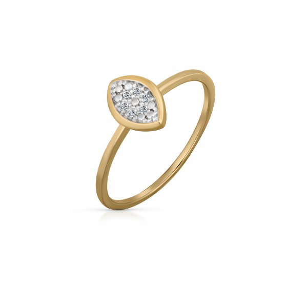 Ring Gold 585 mit 6x Brillant zus. 0,03ct. 