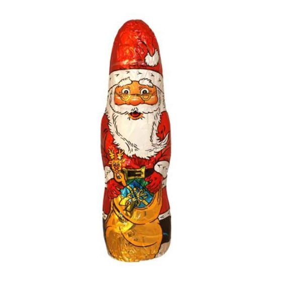 WAWI Weihnachtsmann mit Geschenksack Vollmilch Hohlfigur 150g 