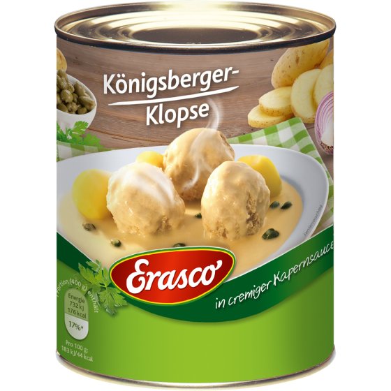 Erasco Königsberger Klopse in Kapernsauce pikant cremig 800g 