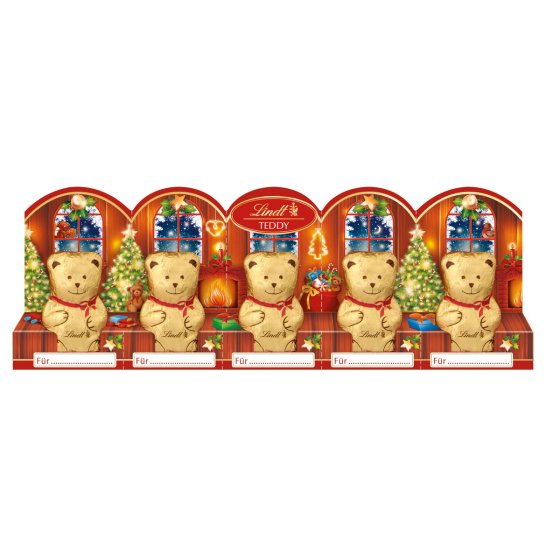 Lindt Mini-Teddy mit Perforation Alpenvollmilchschokolade 50g 
