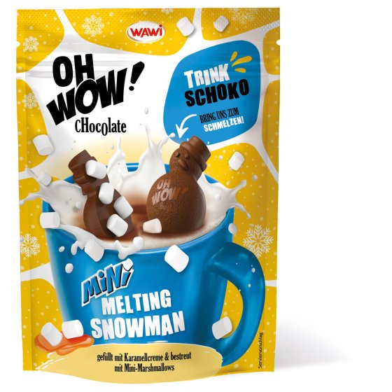 OH WOW Mini Melting Snowman Karamellcreme Trinkschokolade 120g 