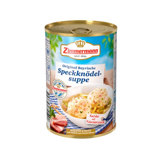 Zimmermann Speckknödel Suppe Tafelfertige Fleischbrühe 400ml 