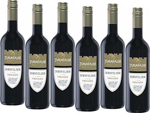 Turmfalke Dornfelder QbA Rotwein trocken Qualitätswein 750ml 6er Pack 