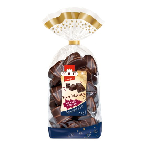 Schulte Feiner Spitzkuchen Zartbitterschokolade im Beutel 200g 