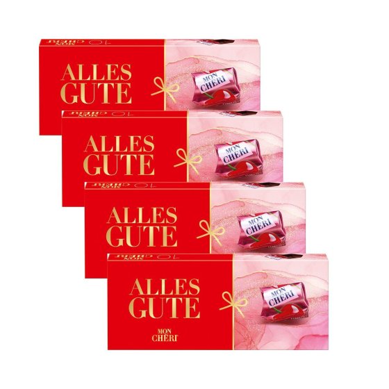 Mon Cheri Likör Kirschen aus Halbbitter Schokolade 105g 4er Pack 