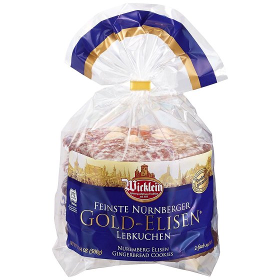Wicklein Feinste Nürnberger Gold Elisen Lebkuchen 2fach sortiert 500 g 