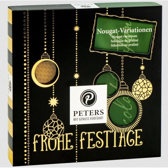 Peters Frohe Festtage Nougat Variationen Pralinen ohne Alkohol 200g 