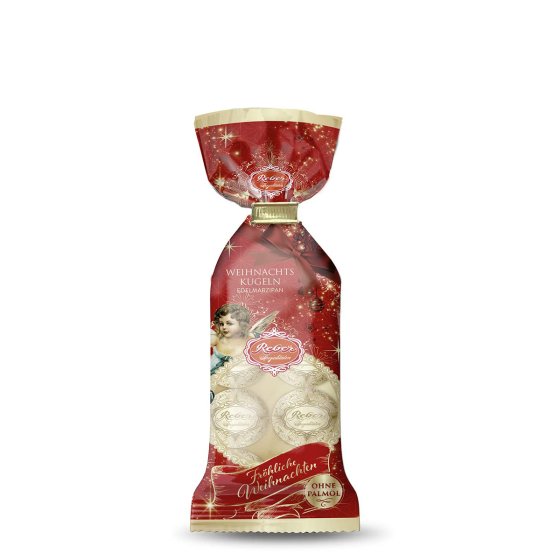 Reber Weihnachtskugeln Edelmarzipan 8er aus Mittelmeermarzipan 160g 