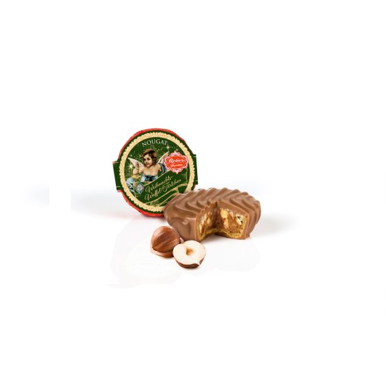 Reber Weihnachts Waffeltörtchen Nougat mit Vollmilchschokolade 30g 