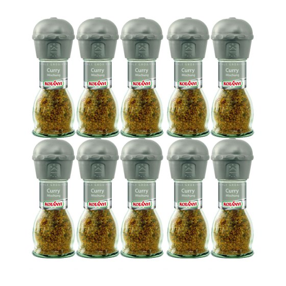 Kotanyi Curry Gewürzmühle raffiniert pikant würzig 45g 10er Pack 