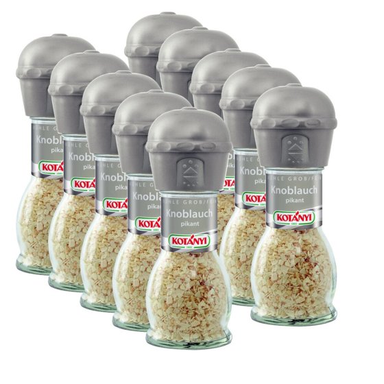 Kotanyi Knoblauch pikant granuliert und getrocknet Mühle 48g 10er Pack 