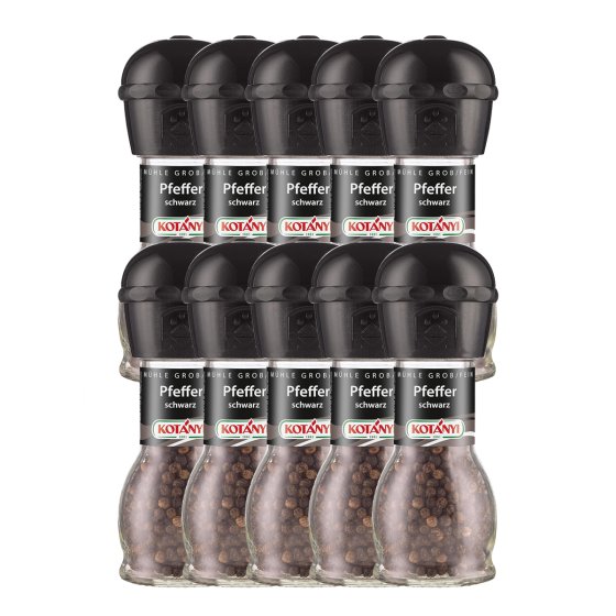 Kotanyi Pfeffer Mühle grob feinen Pfeffer schwarz 36g 10er Pack 