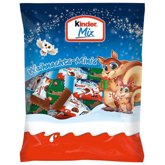 Kinder Mix Weihnachts Mini Mischung mit Vollmilchschokolade 153g 