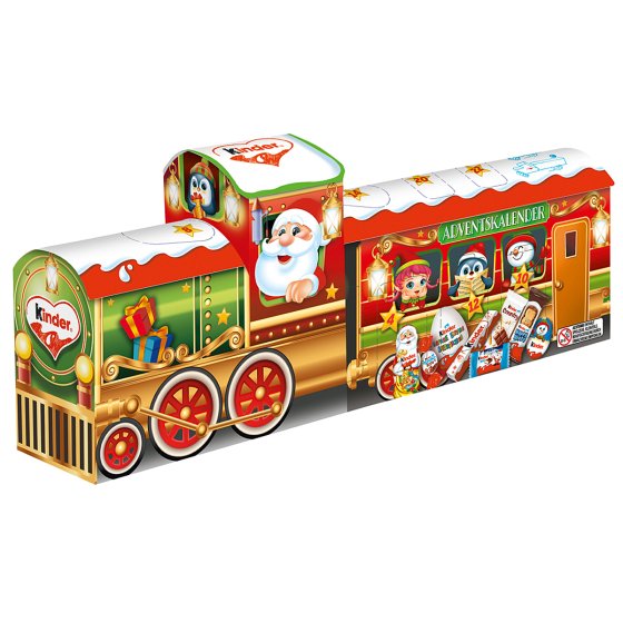 Kinder Mix Adventskalender 3D Zug mit Kinder Schokolade 221g 