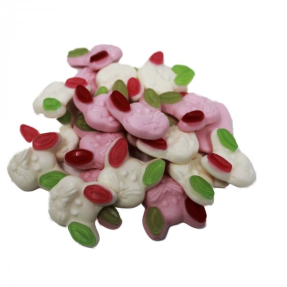 Fruchtgummi und Schaumzucker Hasenköpfe Flappies vegetarisch 175g 