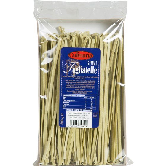 Culinaria Spinat Tagliatelle Bandnudeln aus Hartweizen 500 g 