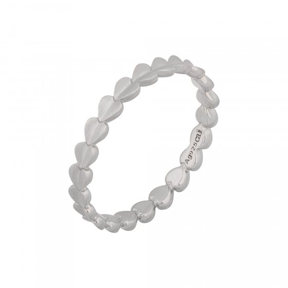 Ring 925/- Sterling Silber rhodiniert Herz Stacking 