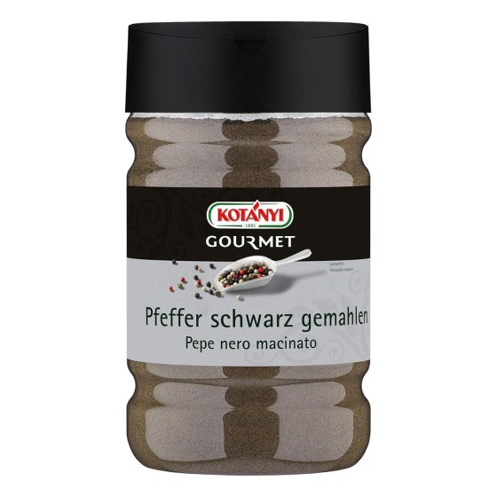 Kotanyi Pfeffer schwarz gemahlen Großverbraucher und Gastronomie 600g 