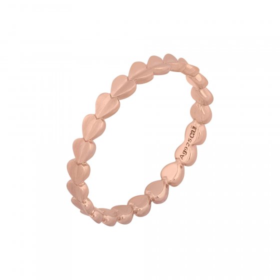 Ring 925/- Sterling Silber rosévergoldet Herz Stacking 