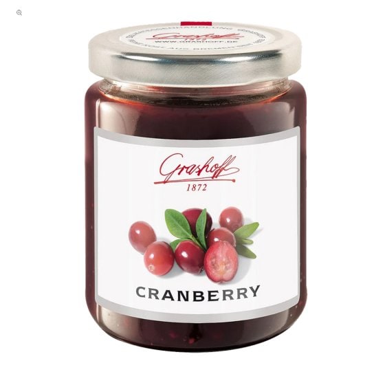 Grashoff Cranberry Konfitüre Extra fruchtig süßer Fruchtaufstrich 250g 