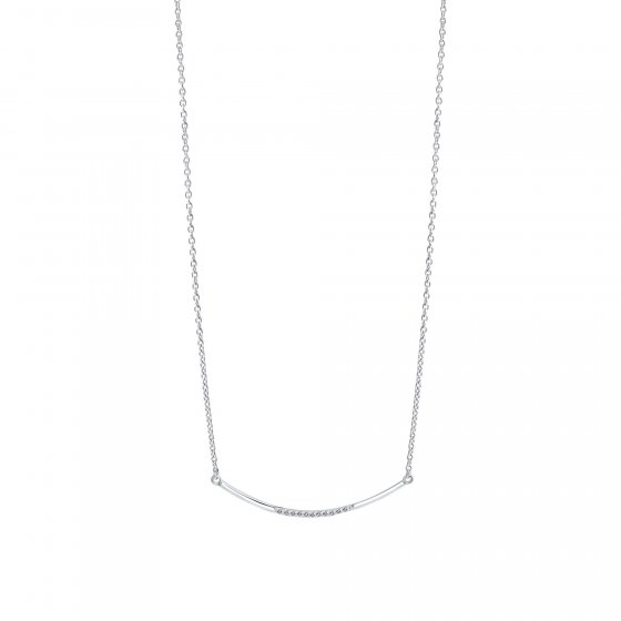 Halskette 925 Silber rhodiniert Zirkonia weiß 