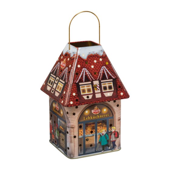 Wicklein Windlicht Laternen Dose mit Elisen Lebkuchen Sauerkirsch 250g 