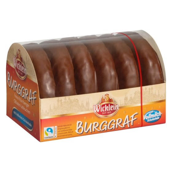 Wicklein Burggraf Nürnberger Oblaten Lebkuchen Milchschokolade 200g 
